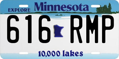MN license plate 616RMP