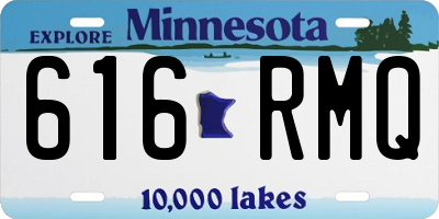 MN license plate 616RMQ