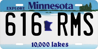 MN license plate 616RMS