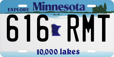 MN license plate 616RMT