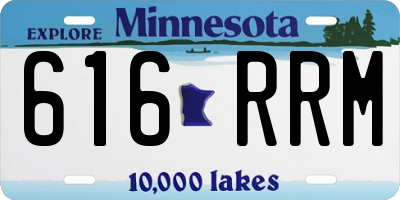 MN license plate 616RRM