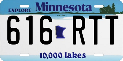 MN license plate 616RTT