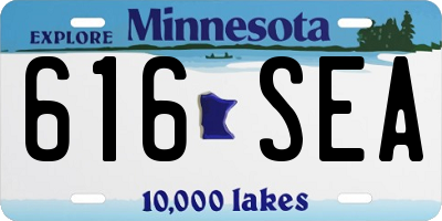 MN license plate 616SEA