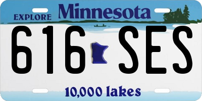 MN license plate 616SES