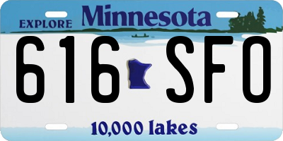 MN license plate 616SFO