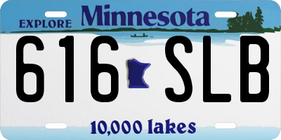 MN license plate 616SLB