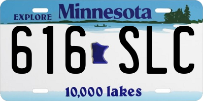 MN license plate 616SLC