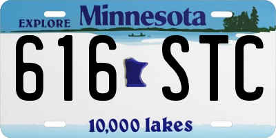 MN license plate 616STC