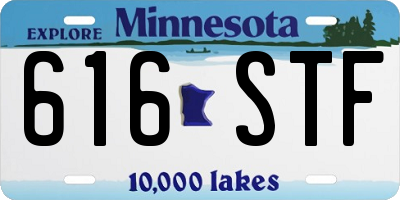 MN license plate 616STF