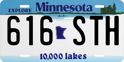 MN license plate 616STH