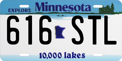 MN license plate 616STL