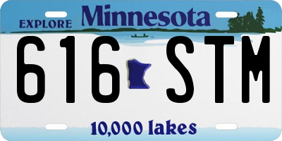 MN license plate 616STM