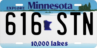MN license plate 616STN