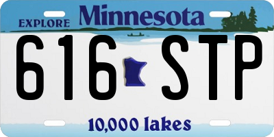 MN license plate 616STP