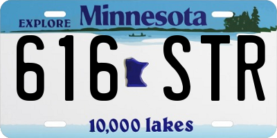 MN license plate 616STR