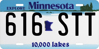 MN license plate 616STT