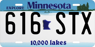 MN license plate 616STX