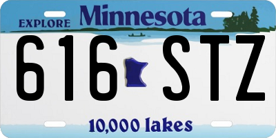MN license plate 616STZ