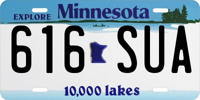 MN license plate 616SUA