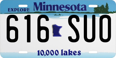 MN license plate 616SUO