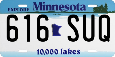 MN license plate 616SUQ