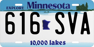 MN license plate 616SVA