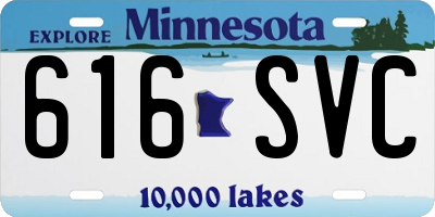 MN license plate 616SVC