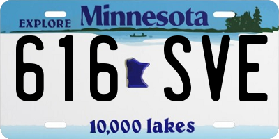 MN license plate 616SVE