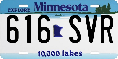 MN license plate 616SVR