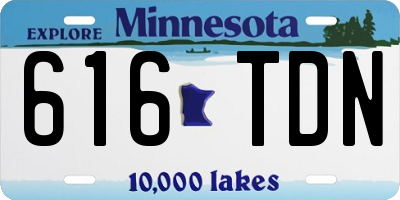 MN license plate 616TDN