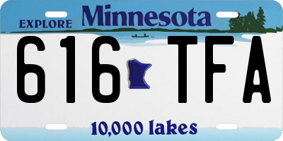 MN license plate 616TFA
