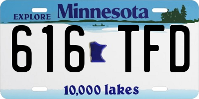 MN license plate 616TFD