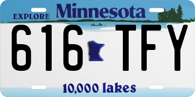 MN license plate 616TFY
