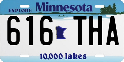 MN license plate 616THA