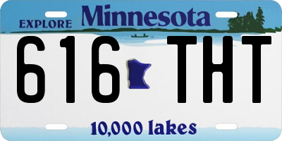 MN license plate 616THT