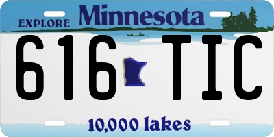 MN license plate 616TIC