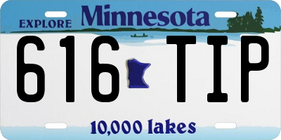 MN license plate 616TIP