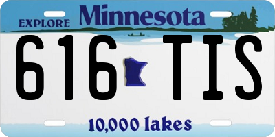 MN license plate 616TIS