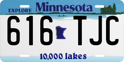 MN license plate 616TJC