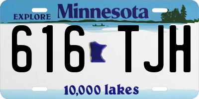 MN license plate 616TJH