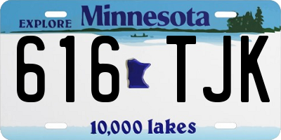 MN license plate 616TJK
