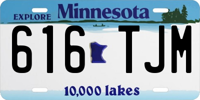 MN license plate 616TJM