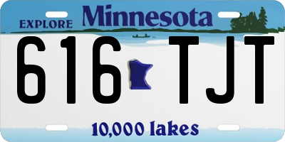 MN license plate 616TJT