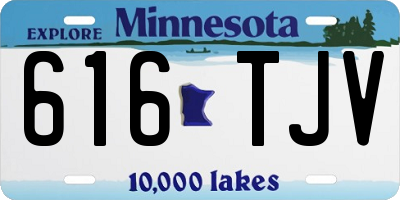 MN license plate 616TJV