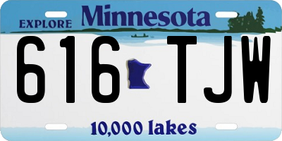 MN license plate 616TJW