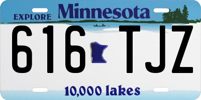 MN license plate 616TJZ