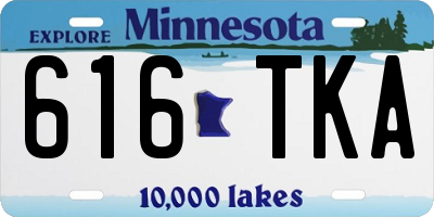 MN license plate 616TKA