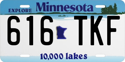 MN license plate 616TKF