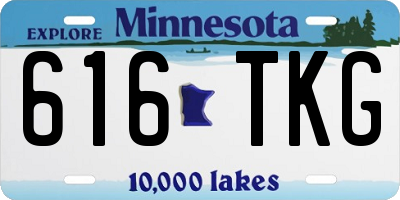 MN license plate 616TKG