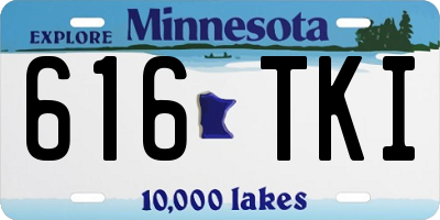 MN license plate 616TKI